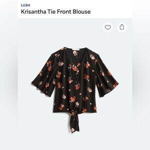 Krisantha Tie front blouse